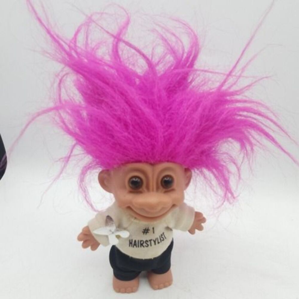 #1 Hairstylist  Troll Doll Pink Hair by Russ